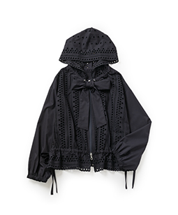 Teardrop lace hoodie jacket