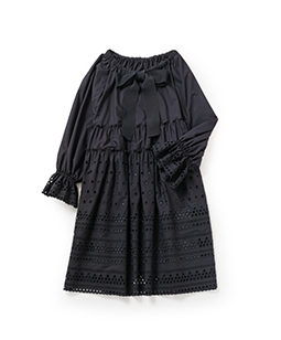 Teardrop lace smock dress