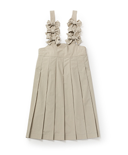 Compact weather cloth ribbon suspenders skirt