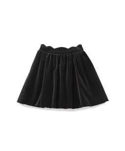 Cotton velvet palace yoke skirt