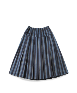 Regimental stripe gored skirt 