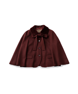 Worsted gabardine cape jacket