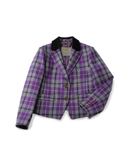 Wool tartan spencer jacket