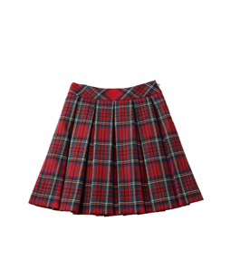 Wool tartan mini skirt