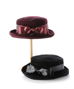 Cotton velvet satin ribbon HAT