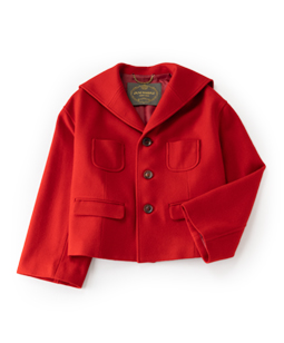 Soft melton marine collar jacket