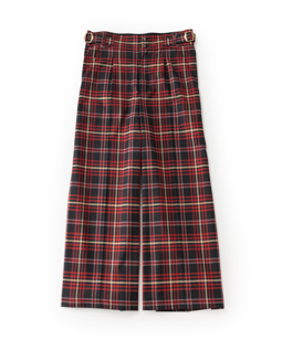 British check baggy pants