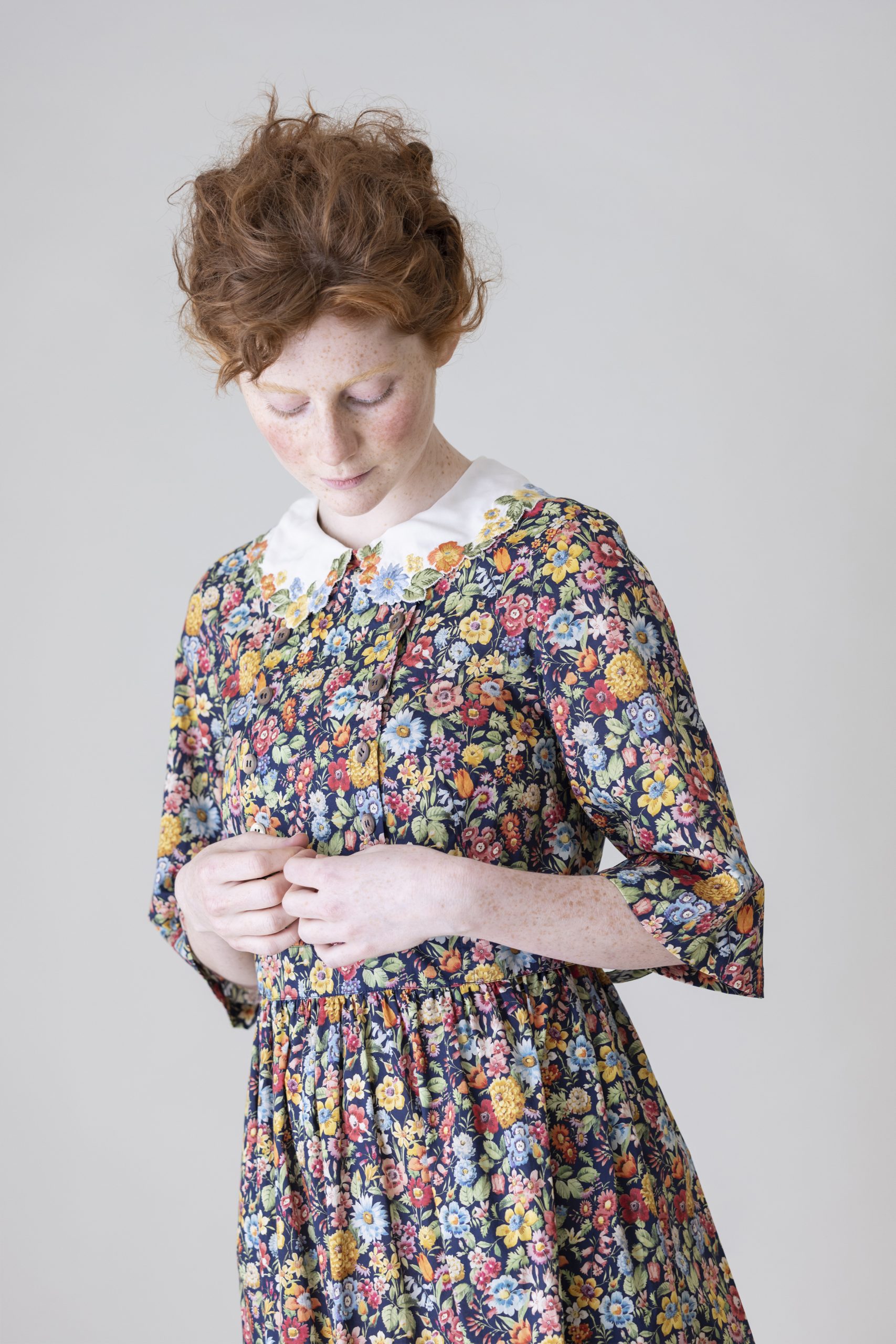 Jane Marple  :Celia EMB collar dress