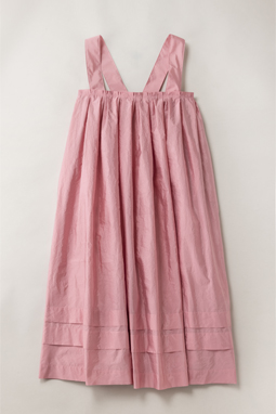 Crushed taffeta strap dress