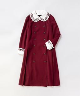 Lace-trim collar dormitory dress