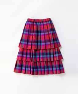 Tartan check dirndl skirt