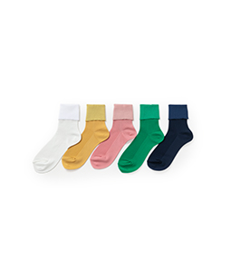 Bicolor folded socks