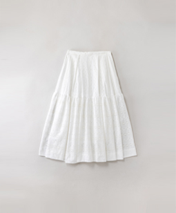 Vintage stripe lace fluffy skirt
