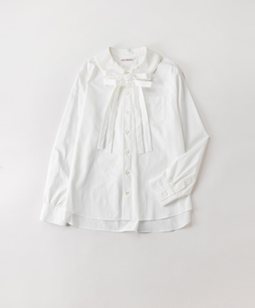 Double collar & ribbon shirt