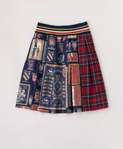 Our courage & tartan check collaboration skirt