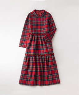 Tartan check tiered dress