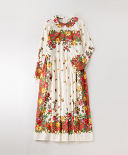 Folklore flowers day dress