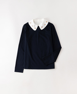 Grimm embroidery collar pullover