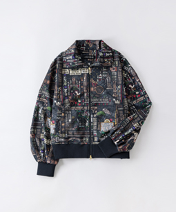 Grimm stained glass zip-up blouson