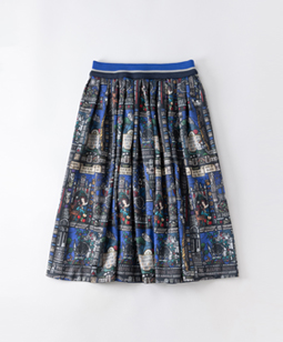 Grimm stained glass tuck skirt