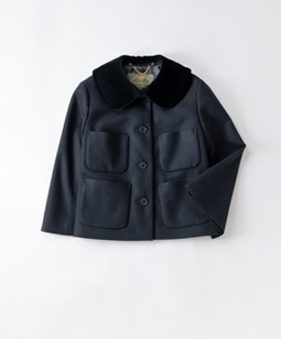 Velvet collar cape jacket