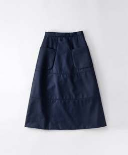 Fine flannel tablier skirt