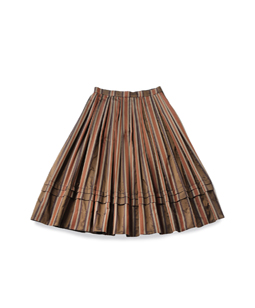 Old England stripe quatre tuck skirt