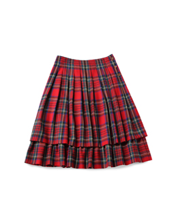 Wool tartan dirndl skirt 