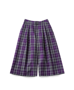 Wool tartan gaucho pants