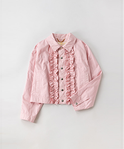 Twill typewriter frill-trim jacket