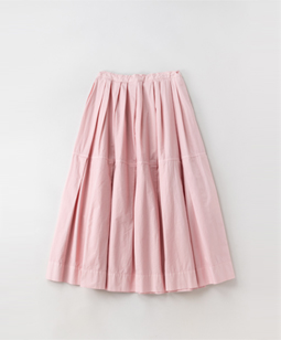 Twill typewriter double tuck skirt