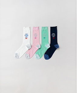 Side logo crew socks