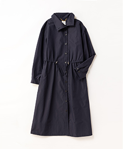 Chambray weather cross-collar coat