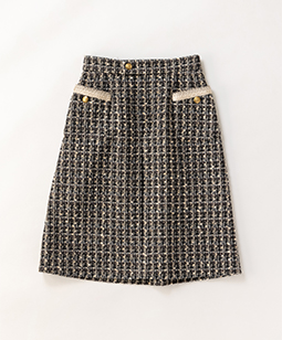 Bambina tweed midi skirt