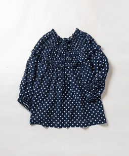 Polka dots tunic blouse