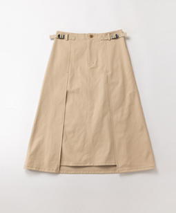 High-count chino cross wrapped skirt