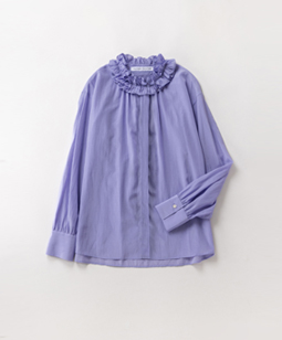 Crumple-frill collar shirt