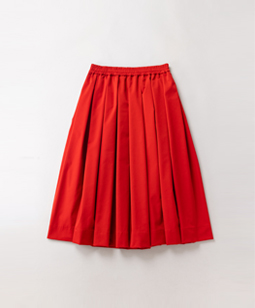 Taslan twill tuck skirt