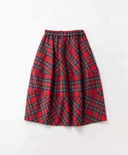 Tartan check bell skirt