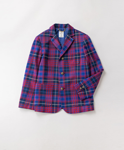 Jacquard tartan check jacket