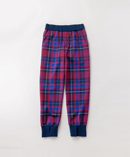 Jacquard tartan check track pants