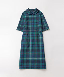 Jacquard tartan check day dress