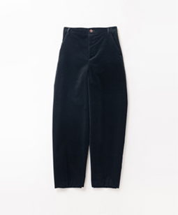 Cotton velvet cocoon pants