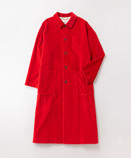 Cotton velvet peasant coat