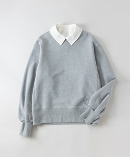 Luana fleece shirt-collar sweatshirt