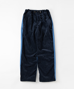 Denim&chambray corduroy collaboration pants