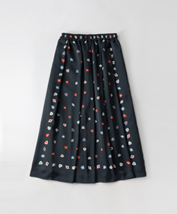 Playing cards tuck flare skirt