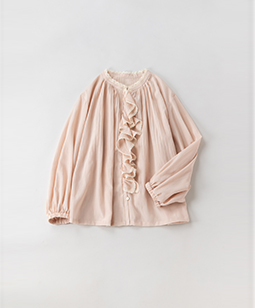 Ruffle frill-trim blouse