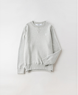 Cotton melange fluffy sweatshirt