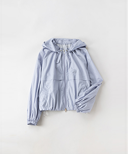 Oil paper cloth hooded blouson